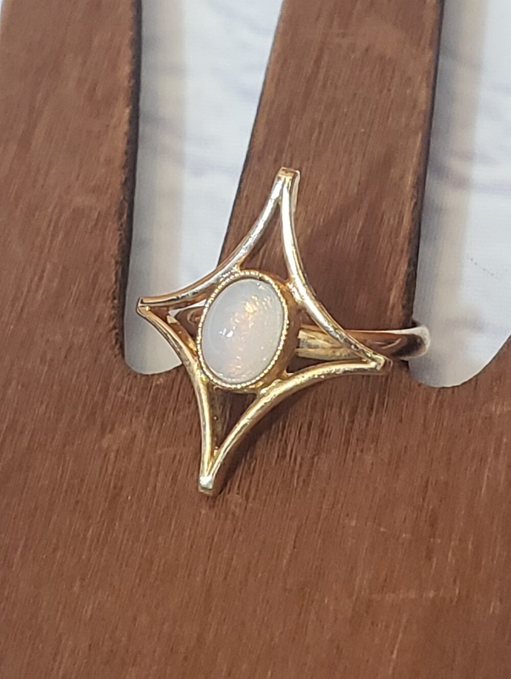 Vintage 1970s SARAH COVENTRY Moon Beam Ring Adjustable Sizing
